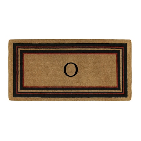 Calloway Mills Monogram Door Mat, Natural, Black, Red, 36 in W x 72 in L 180063672O